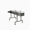GLOBALTEK™ S/S Conveyor with 12" Wide Table Top Acetal Plastic Belt, End Plates, EZ-Bracket Assembly, Dual Post Welded Legs and Variable Speed Control.