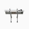 GLOBALTEK™ S/S Conveyor with 4.5" Wide Stainless Steel Belt, End Plates, Dual Post Welded Legs and Variable Speed Control.