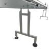 GlobalTek® S/S Raised Bed Sanitary Conveyor with 4.5" Table Top Acetal Plastic Belt, End Plates, Dual Post Welded Legs and Variable Speed Control.