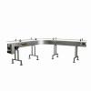 GlobalTek® Stainless Steel 90 Degrees L-Shape Conveyor Line System - 7.5 Inches Width