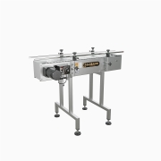 Globaltek Stainless Steel Inline Conveyor with Stainless Steel Belt 7.5 Inches Wide
